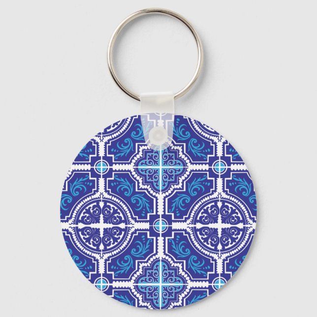 Azulejos - Carreaux portugais Key Ring (Front)