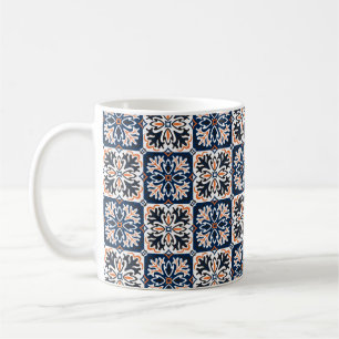 Azulejos ceramic tile design. Talavera tracery mot Coffee Mug
