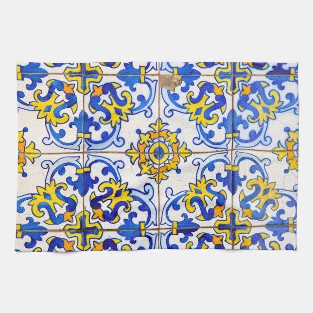 Azulejos Ceramic tiles Tea Towel (Horizontal)