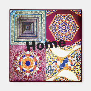 Azulejos Geometric Tiles with a CG twist Magnet