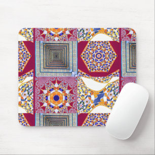 Azulejos Geometric Tiles with a CG twist Mouse Mat