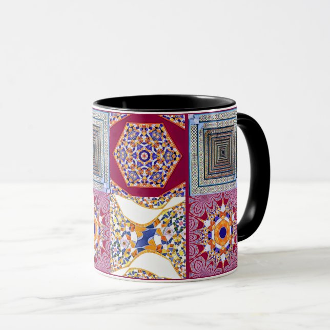 Azulejos Geometric Tiles with a CG twist Mug (Front Right)