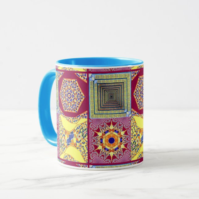 Azulejos Geometric Tiles with a CG twist Mug (Front Left)