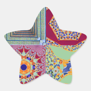 Azulejos Geometric Tiles with a CG twist Star Sticker
