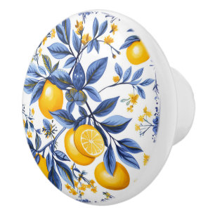 💙💛 Azulejos Lemon Grove Ceramic Knob