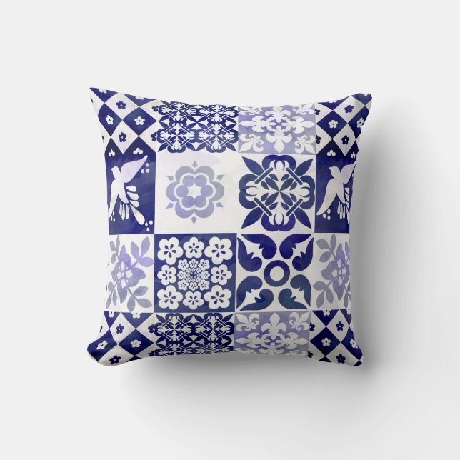 Azulejos Pattern Pillow (Front)