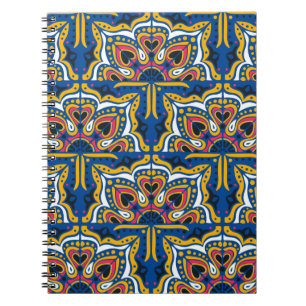 Azulejos portugal seamless pattern notebook
