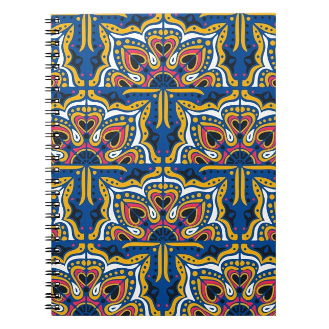 Azulejos portugal seamless pattern notebook (Front)