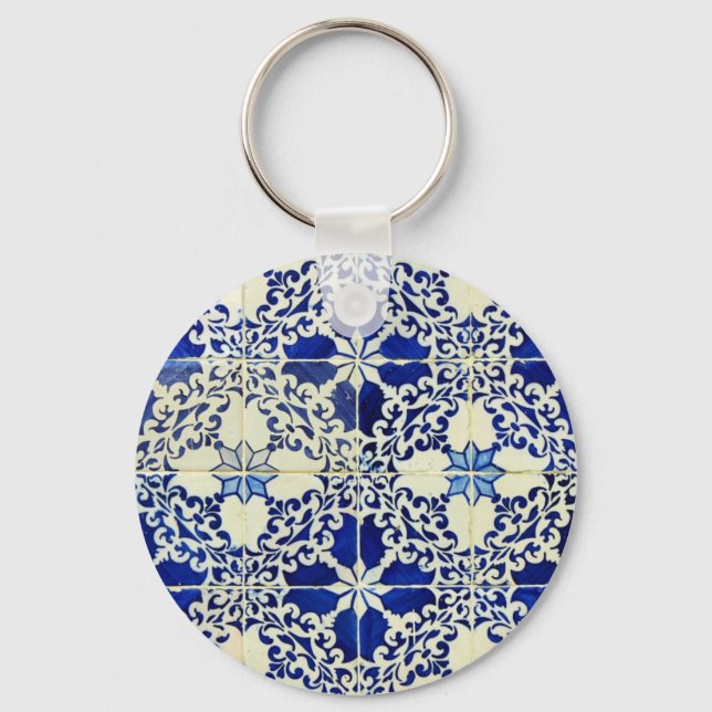 Azulejos, Portuguese Tiles Key Ring (Front)