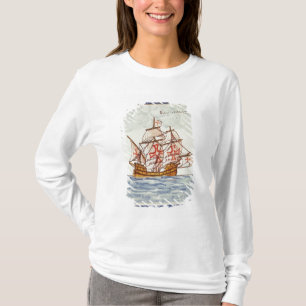 Azulejos tile depicting a ship, from Sagres T-Shirt