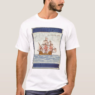 Azulejos tile depicting a ship, from Sagres T-Shirt