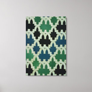 Azulejos tiles from the throne of the Sultans Canvas Print