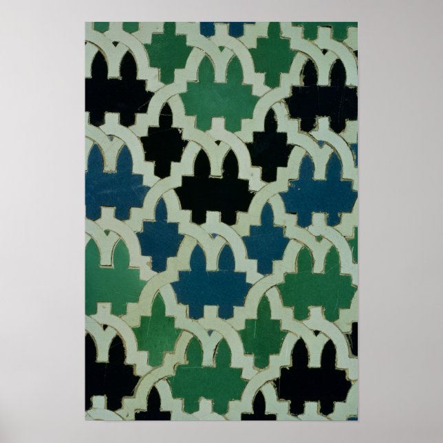 Azulejos tiles from the throne of the Sultans Poster (Front)