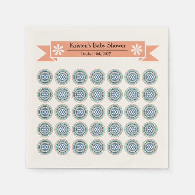 Azura Crest Baby Shower Paper Napkins (Front)