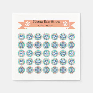 Azura Crest Baby Shower Paper Napkins with Designs