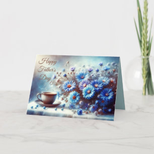 Azure Aster Flowers Collection - Father's Day Card
