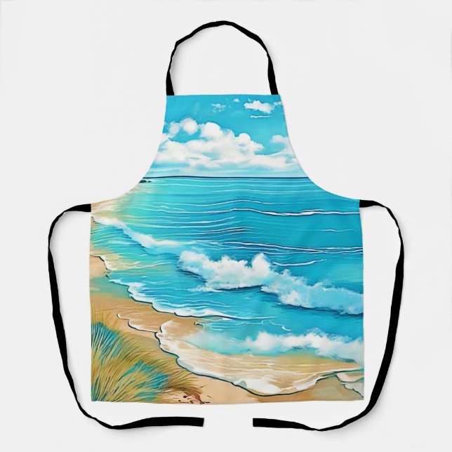 Azure Beach Calm Design Apron (Front)