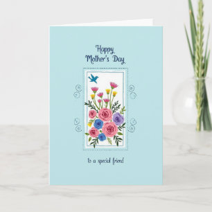 Azure Bird Mothers Day Friend Card