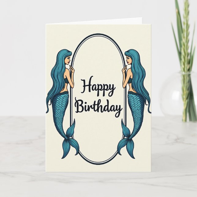 Azure Birthday Fantasy Card (Front)