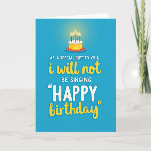 Azure Birthday Flame Card