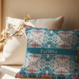 Azure Bloom, custom Cushion