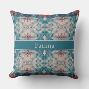 Azure Bloom, custom Cushion