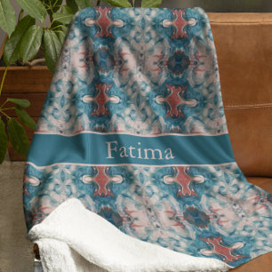 Azure Bloom, custom Fleece Blanket