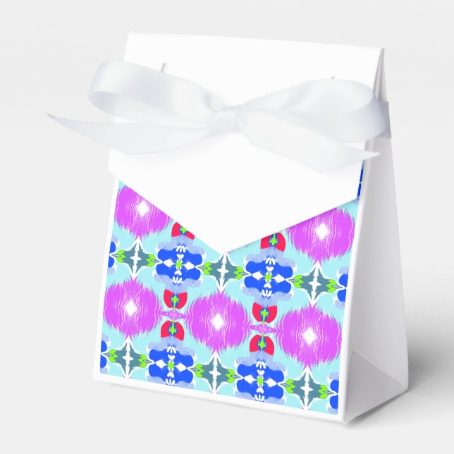 Azure Bloom Kaleidoscope Favour Box (Front Side)