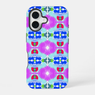 Azure Bloom Kaleidoscope iPhone 16 Case