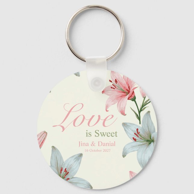 Azure Bloom Key Ring (Front)