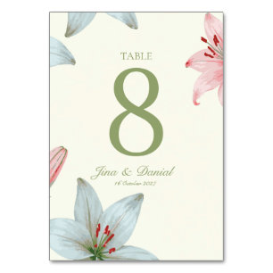 Azure Bloom Table Number