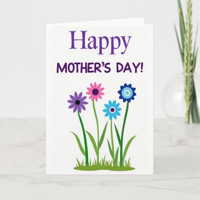 Azure Blooms Mothers Card (Front)