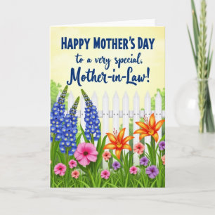 Azure Blooms Mothers Day Wish Card