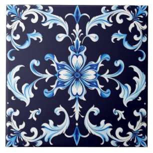 azure blossom tile