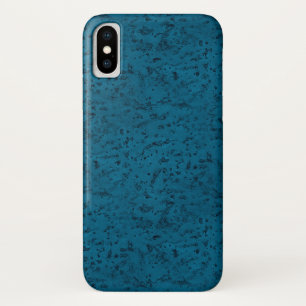 Azure Blue Cork Look Wood Grain iPhone X Case