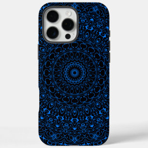 Azure Blue Mandala with Hypnotic Symmetry iPhone 16 Pro Max Case