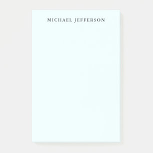 Azure Blue Simple Plain Minimalist Elegant Modern Post-it Notes