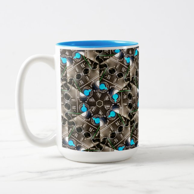 Azure Blue Sound Engineer 15 oz Large Coffee Cup (Left)
