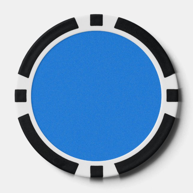Azure Blue Star Dust Poker Chips (Front)