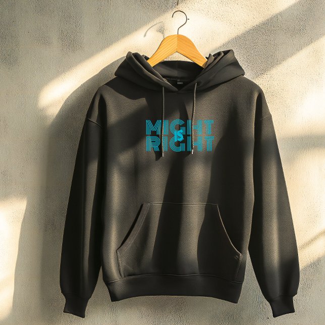 Azure blue typography inspirational right quote  hoodie (Creator Uploaded)