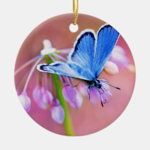 Azure Butterfly Ceramic Tree Decoration