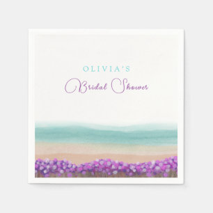 Azure Coast in Bloom Bridal Shower  Napkin