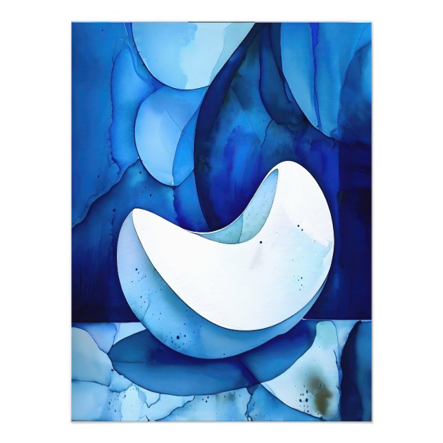 Azure Curved Serenity    Photo Print (Front)