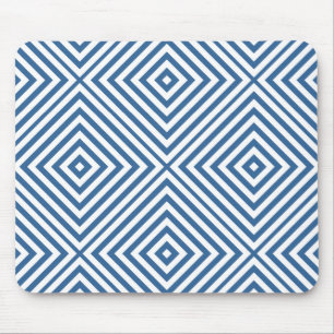 Azure Diamond Chevron Mouse Mat