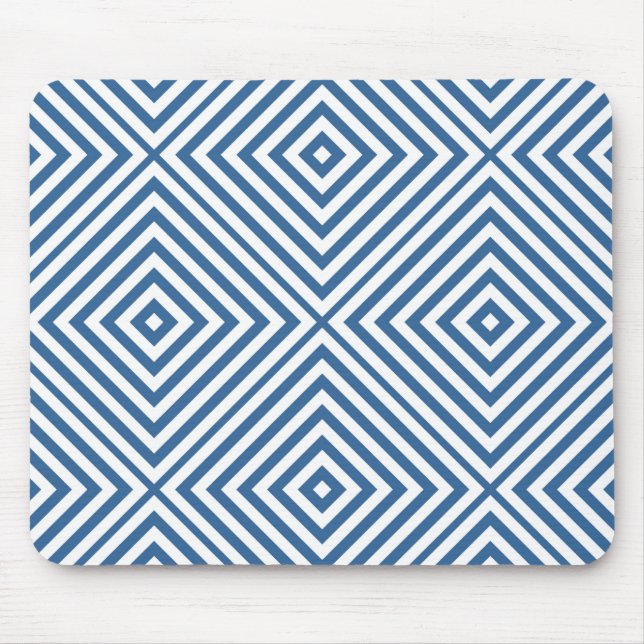 Azure Diamond Chevron Mouse Mat (Front)