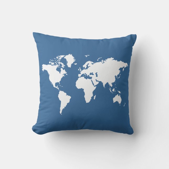 Azure Elegant World Cushion (Front)