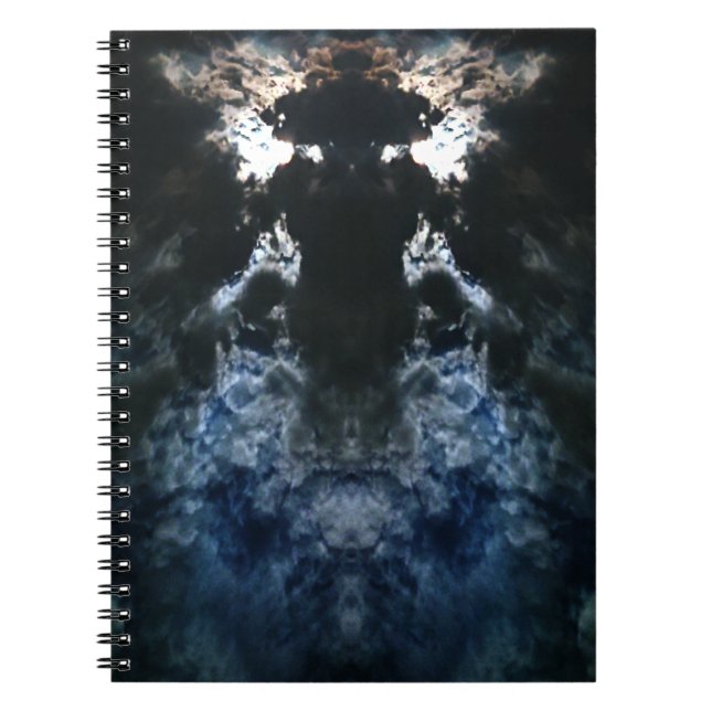 Azure Embrace: Celestial Convergence Notebook (Front)