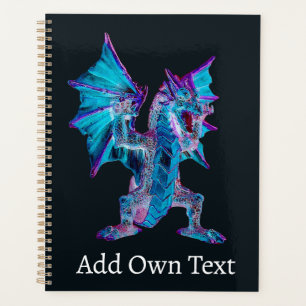 Azure Fire Sorcery Dragon Cover Creative Planner