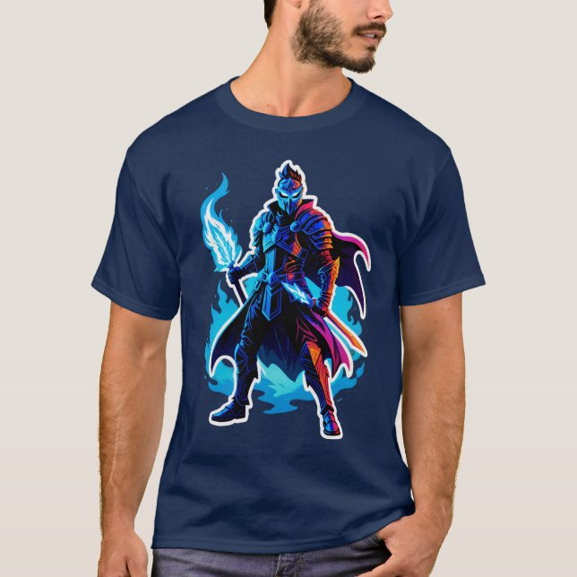 Azure Flame Guardian T-Shirt (Front)