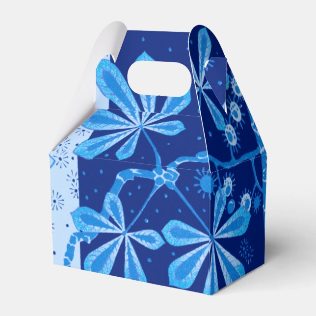 Azure Frost Flower Favour Box (Back Side)